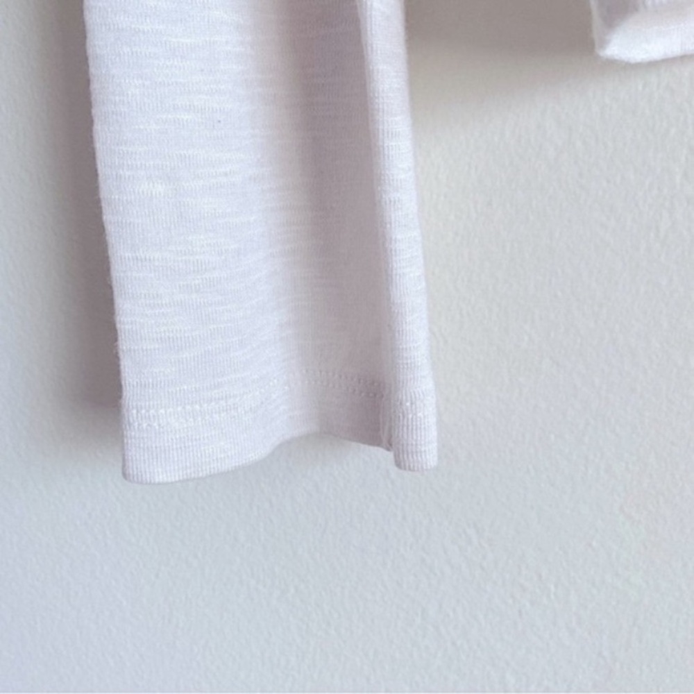 VINCE SLUB COTTON HENLEY LAYERING TEE SHIRT NEUTRAL COTTAGECORE CAPSULE MODEST M - Picture 3 of 4